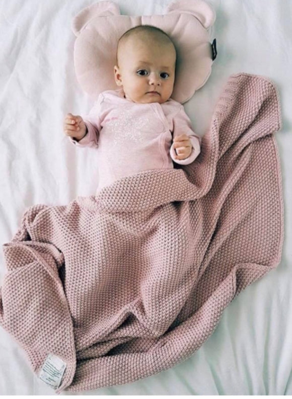 Baumwollfrotteedecke Babydecke rosa